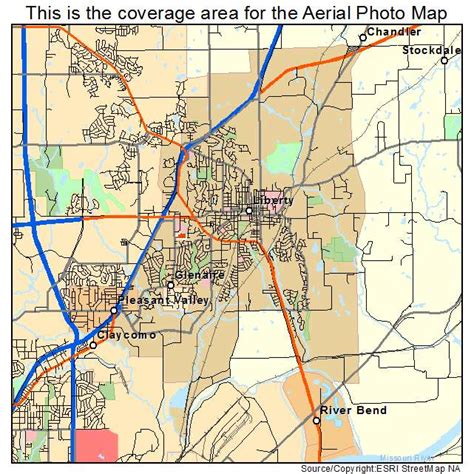 Aerial Photography Map Of Liberty Mo Missouri