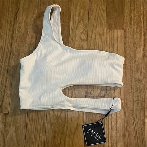 Zaful Swim Nwt Zaful One Shoulder Bikini Top Poshmark