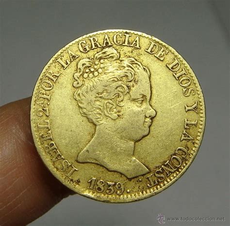 Reales Oro Isabel Ii Barcelona Comprar Monedas De Isabel