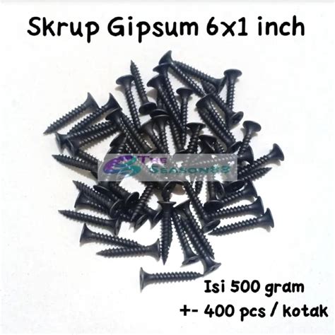 Skrup Gipsum X Inch Skrup Gypsum Tajam Cm Isi Gram Lazada