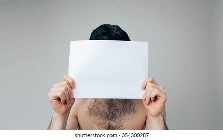 Naked Guy Holding Blank Sign Images Stock Photos Vectors