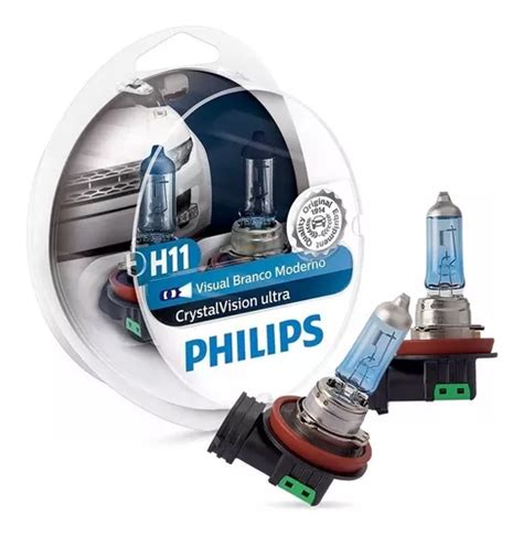 Par Lampada Branca Philips Crystal Vision Ultra H Pingos