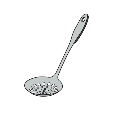 Kids drawing Cartoon Vector illustration draining spoon Isolated in doodle style 33484728 Vector ...