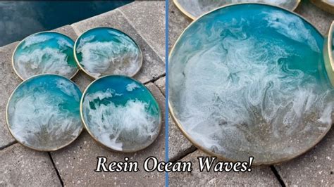 9 How To Make Ocean Wave Beach Coasters With Casting Resin YouTube