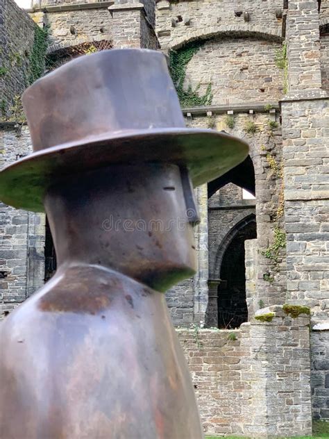 Sculpture From The Artist Jean Michel Folon In The Abbey Of Villers La