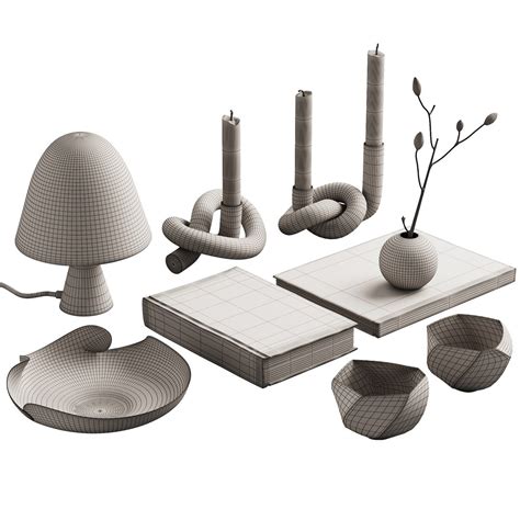 3d 372 Decorative Set 040 Japandi Accessories Kit 02 Turbosquid 2093678