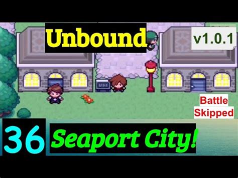 Pokemon Unbound Part Pokefan Exploring Seaport City Gba Rom Hack