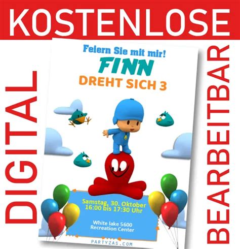 Kostenlos Einladung Pocoyo Bearbeitbar Und Anpassbar Whatsapp