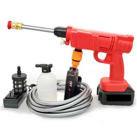 Portable Cordless High Pressure Car Washer 48v Lithium Battery Power