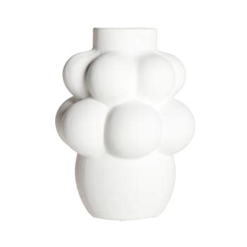 Vase En C Ramique H Blanc Habi Maisons Du Monde