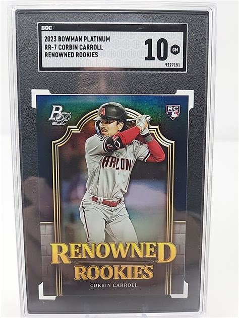 Corbin Carroll SGC 10 2023 BOWMAN PLATINUM RR 7 RENOWNED ROOKIES Rc