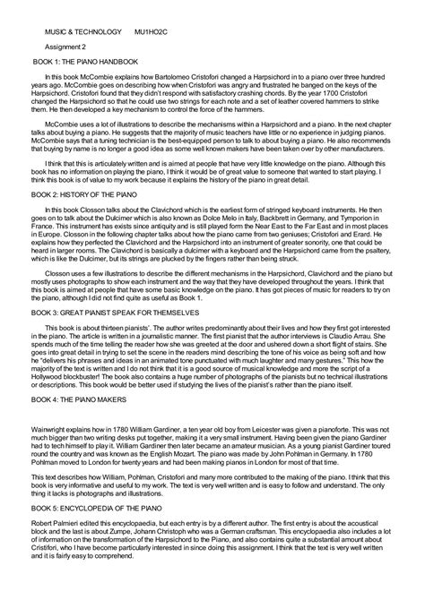 SOLUTION: Book 1 the piano handbook in this book mccombie explains how