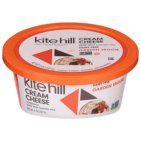 Kite Hill Cream Cheese Alternative Garden Veggie 8 Oz Cream Cheese