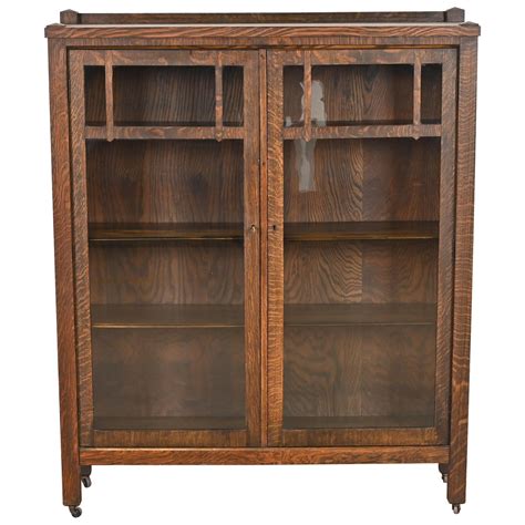 Antique Stickley Brothers Arts And Crafts Mission Oak China Cabinet