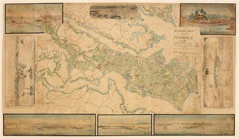 A major manuscript map of the southern Virginia Peninsula - Rare ...