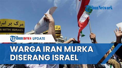 Berbondong Bondong Warga Iran Murka Seusai Serangan Balasan Israel