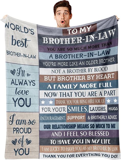 Brother in Law Gift Blanket, Brother in Law Birthday Gifts, for Brother ...