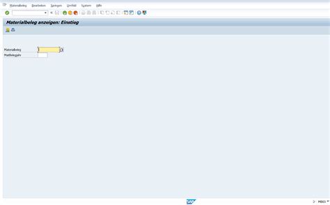Mb Materialbeleg Anzeigen Sap Transaktion Erpyourself