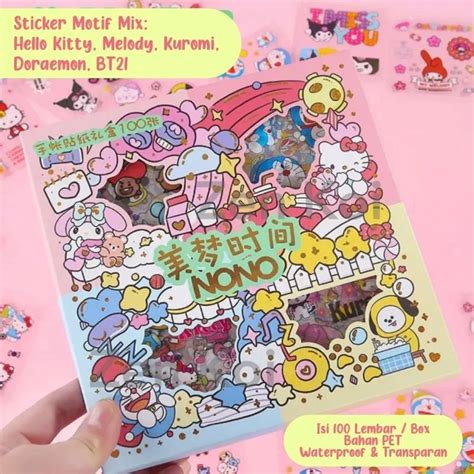 Jual Lembar Stiker Motif Kartun Korea Bt Bts Lucu Anti Air