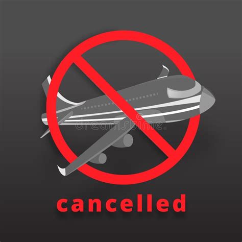 Señal De Vuelo De Parada De Covid19 Icono De Cancelación De Vuelo De