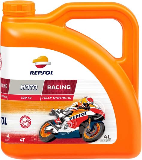 Repsol Moto Racing 4T 10 W40 Olio Per Motore 4 Litri Amazon It Auto