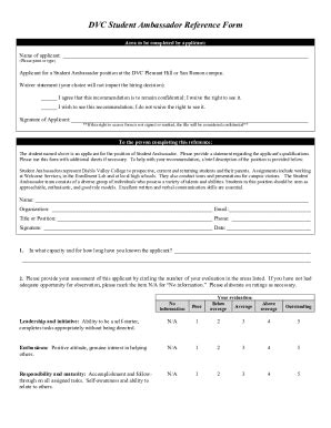 Fillable Online Student Ambassador Application 2022 23 Fax Email Print