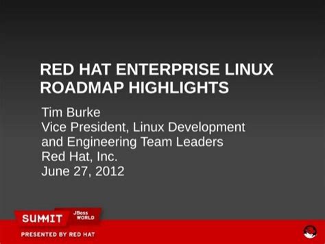 Red Hat Enterprise Linux Roadmap Highlights Red Hat Summit