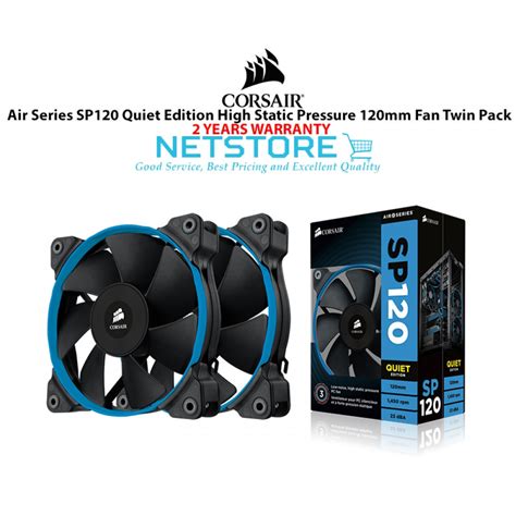 Corsair Air Series Sp Quiet Edition Mm High Static Pressure Twin