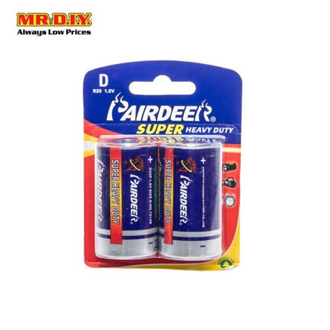 PAIRDEER Super Heavy Duty Carbon Battery D 2pcs MR DIY