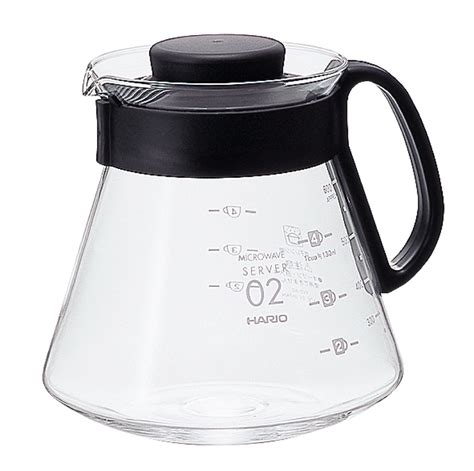 Hario V60 Glass Range Coffee Server 600ml Black Coffee Servers