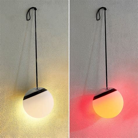 Lindby LED-Außenhängeleuchte Eleia, RGBW, 20 cm, Akku | Lampenwelt.de