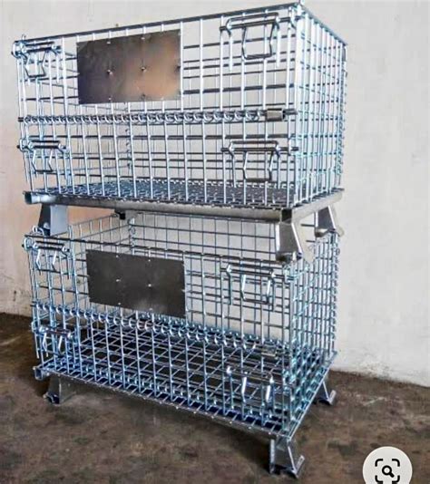 Heavy Stainless Steel Wire Mesh Trolley Load Capacity Kg Kg At