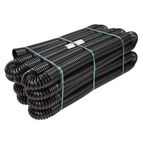 Flex Drain Pro 4 In X 100 Ft Hdpe Solid Drain Pipe Hp4100s The Home