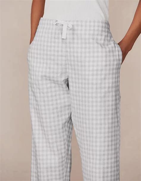 Gingham Brushed Cotton Pyjama Bottoms Pyjamas The White Company Uk