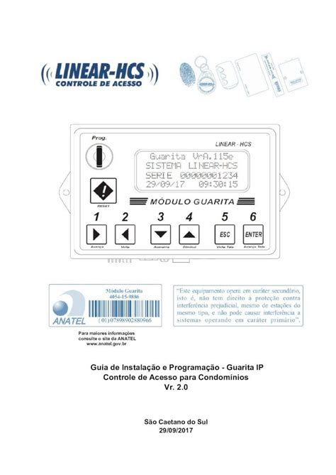 Pdf Guia De Instala O E Programa O Guarita Ip Controle De