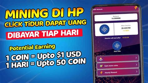 Mining Di HP Rebahan Dibayar TIap Hari BNP Network 1 Coin Upto 1 USD