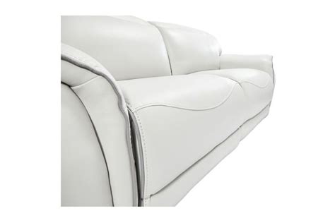 Corbin Fog Leather Dual Power Reclining Loveseat At Gardner White