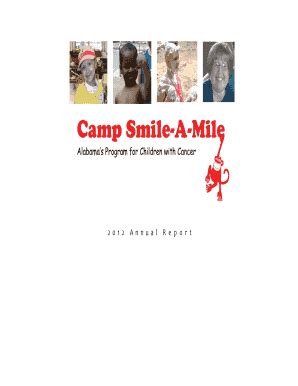 Fillable Online Campsam Annual Report Camp Smile A Mile