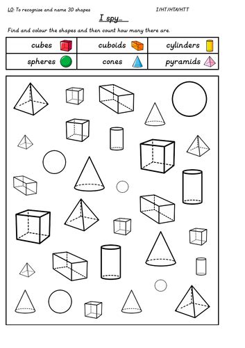 Year 1 Recognising 3d Shapes Teaching Resources