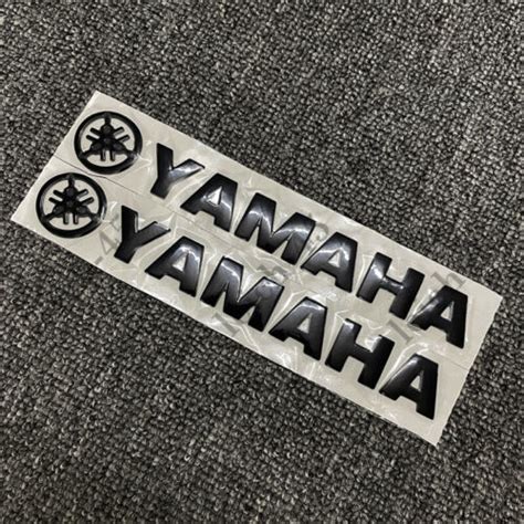 Black Motorcycle Fuel Gas Tank Emblem Decals Bike Badge Stickers For Fork Yamaha Ebay