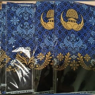 Jual Batik Korpri Wanita Terbaru Kerah Biru Seragam Korpri Cewek Lapis