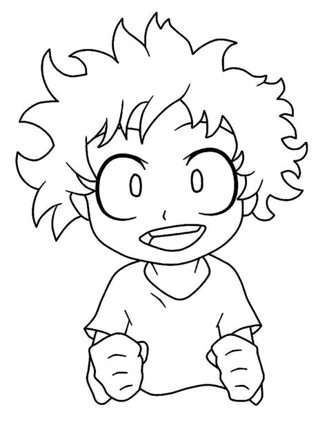 Dibujos De Deku Sonriendo Para Colorear Para Colorear Pintar E