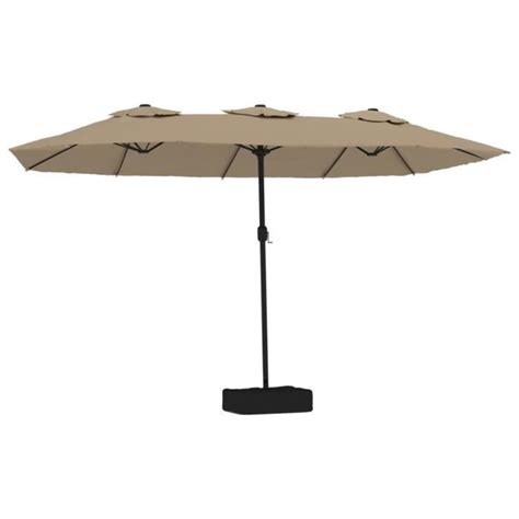 Pwshymi Parasols voiles d ombrage Parasol à double tête taupe 449x245