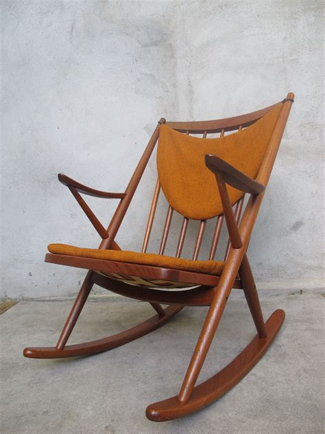 Bramin Danish Modern Rocking Chair By Frank Reenskaug Teak Rocking