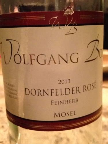 Wolfgang Bollig Mosel Feinherb Rose Dornfelder Vivino Us