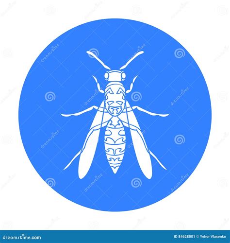 Wasp Icon In Black Style Isolated On White Background Insects Symbol