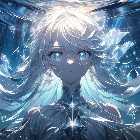 Download Wallpaper 2780x2780 Girl Hair Glow Blue Anime Ipad Air Ipad Air 2 Ipad 3 Ipad 4