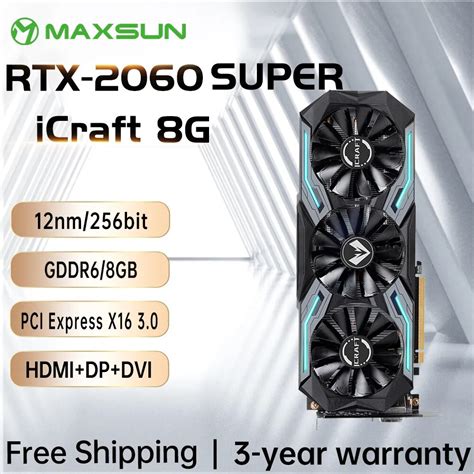 MAXSUN Tarjetas Gr Ficas Nvidia Geforce RTX 2060 SUPER ICraft 8GB GDDR6