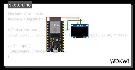 Esp32 U8g2 Oled Display Wokwi ESP32 STM32 Arduino Simulator