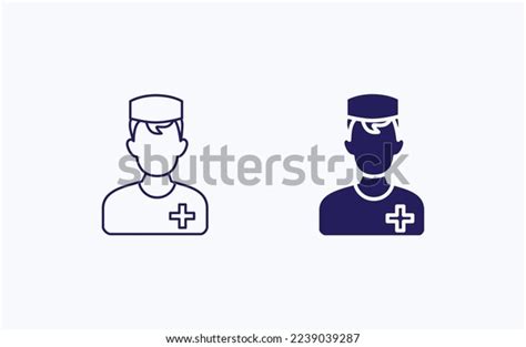 Male Nurse Vector Illustration Icon Stock Vector (Royalty Free ...